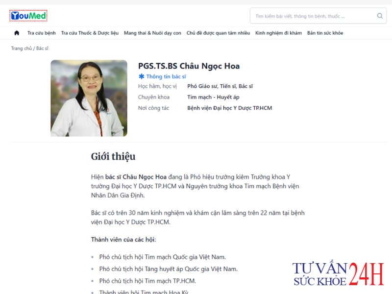 PGS.TS.BS Châu Ngọc Hoa